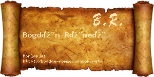Bogdán Rómeó névjegykártya